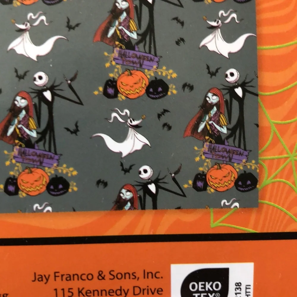 Disney Gray Halloween The Nightmare Before Christmas Plush Throw